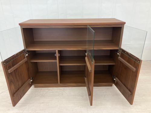 岡家具 (オカカグ) サイドボード 幅:約120㎝ ブラウン NEWイソラ
