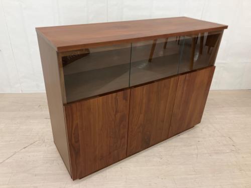 岡家具 (オカカグ) サイドボード 幅:約120㎝ ブラウン NEWイソラ