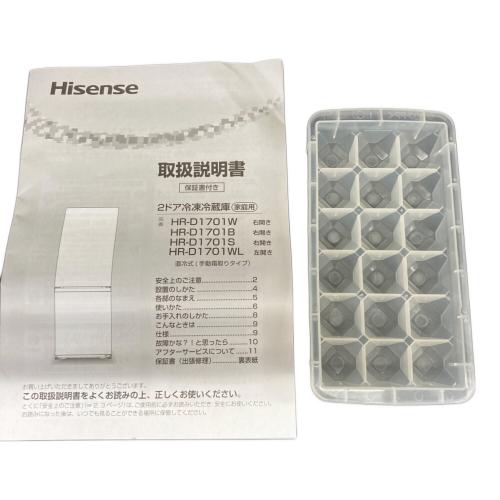Hisense (ハイセンス) 2ドア冷蔵庫 HR-D1701W 2025年製 175L