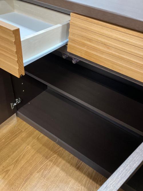 大川家具 (オオカワカグ) サイドボード Side Board FE 120 幅:約120㎝ ブラウン×ナチュラル