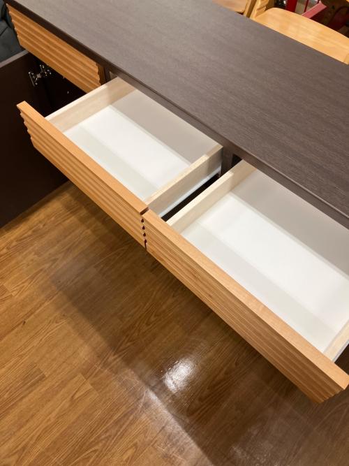 大川家具 (オオカワカグ) サイドボード Side Board FE 120 幅:約120㎝ ブラウン×ナチュラル