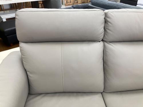 ニトリ 2人掛けソファー LB07 LEATHER MO 幅:約160㎝ グレー
