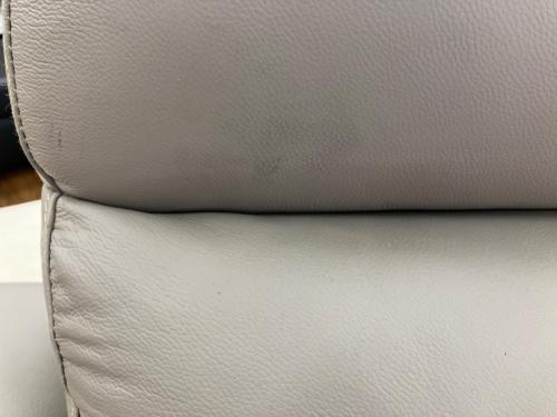 ニトリ 2人掛けソファー LB07 LEATHER MO 幅:約160㎝ グレー