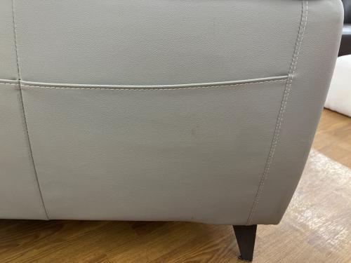 ニトリ 2人掛けソファー LB07 LEATHER MO 幅:約160㎝ グレー