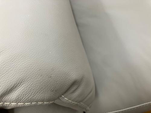 ニトリ 2人掛けソファー LB07 LEATHER MO 幅:約160㎝ グレー