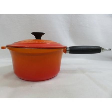 LE CREUSET 片手鍋 オレンジ