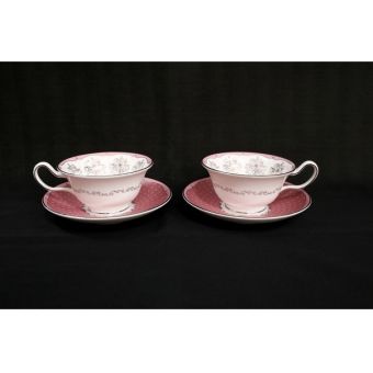 Wedgwood (ウェッジウッド) カップ&ソーサー 未使用品 PSYCHE ROSE ペア Wedgwood『カップ&ソーサー PSYCHE ROSE』