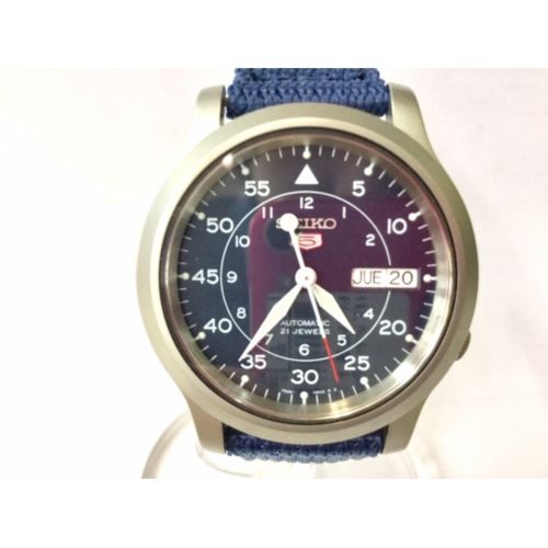 SEIKO (セイコー) 腕時計 ネイビー セイコー5　スケルトンバック