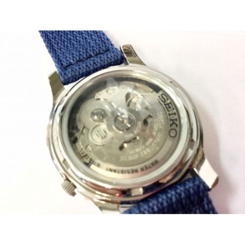 SEIKO (セイコー) 腕時計 ネイビー セイコー5　スケルトンバック