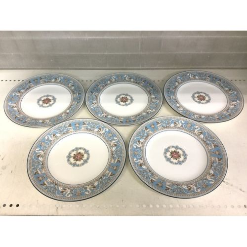Wedgwood (ウェッジウッド) 20cmプレート フロレンティーン・ターコイズ 5Pセット