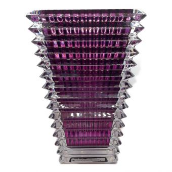 Baccarat (バカラ) フラワーベース アイ ベース スクウェア S  パープル 未使用品