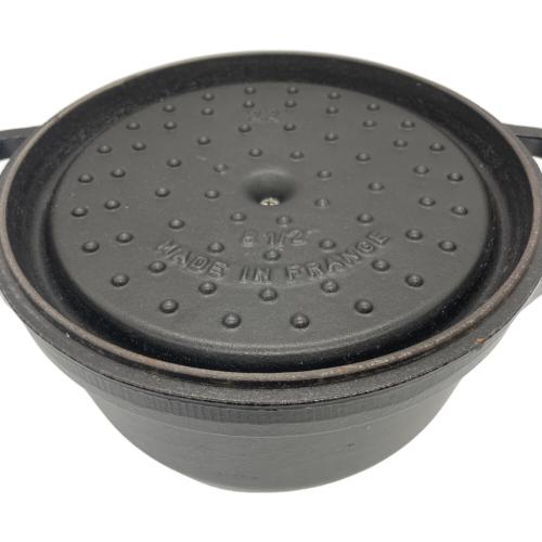 Staub (ストウブ) 鍋 ブラック キズ有 22cm