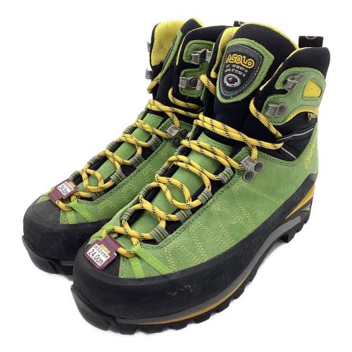 ASOLO (アゾロ) トレッキングシューズ レディース SIZE 24cm グリーン×イエロー 1000001614496 W's ELBRUS ハイカット(ハードソール) GORE-TEX