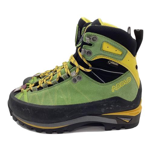 ASOLO (アゾロ) トレッキングシューズ レディース SIZE 24cm グリーン×イエロー 1000001614496 W's ELBRUS ハイカット(ハードソール) GORE-TEX