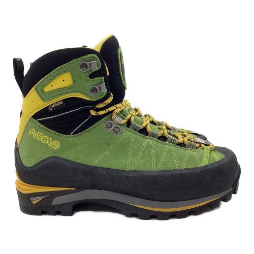 ASOLO (アゾロ) トレッキングシューズ レディース SIZE 24cm グリーン×イエロー 1000001614496 W's ELBRUS ハイカット(ハードソール) GORE-TEX