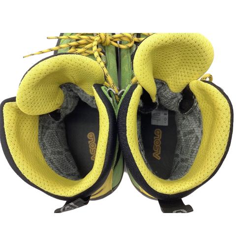 ASOLO (アゾロ) トレッキングシューズ レディース SIZE 24cm グリーン×イエロー 1000001614496 W's ELBRUS ハイカット(ハードソール) GORE-TEX