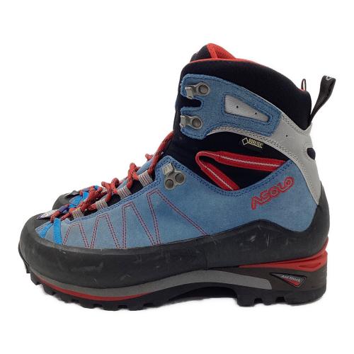 ASOLO (アゾロ) トレッキングシューズ メンズ SIZE 26.5cm ブルー×レッド 1000001614380 ELBRUS ハイカット(ハードソール) GORE-TEX
