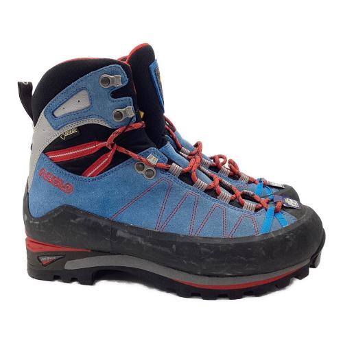 ASOLO (アゾロ) トレッキングシューズ メンズ SIZE 26.5cm ブルー×レッド 1000001614380 ELBRUS ハイカット(ハードソール) GORE-TEX