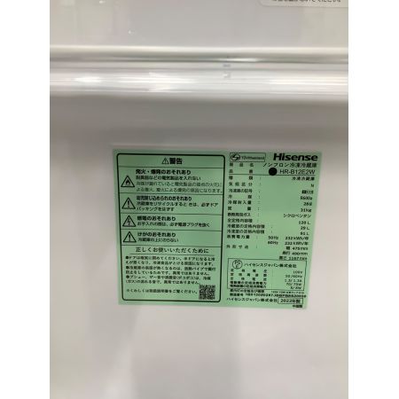 Hisense (ハイセンス) 2ドア冷蔵庫 HR-B12E2W 120L 29L アウトレット品 クリーニング済
