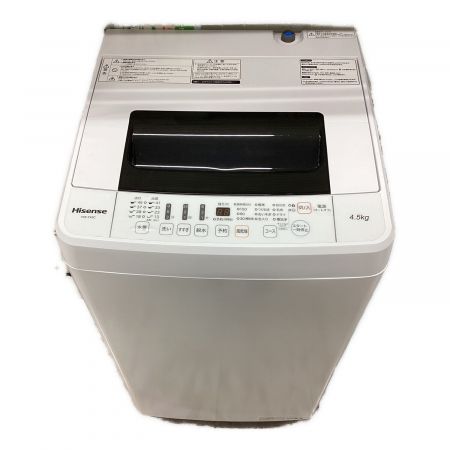 Hisense (ハイセンス) 全自動洗濯機 4.5kg HW-T45C 2020年製 クリーニング済 50Hz／60Hz