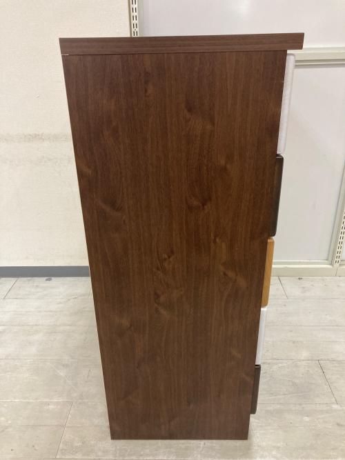 サンコウ ハイチェスト ブラウン 天板キズ有 キャラメルⅤ 80-5 MIX