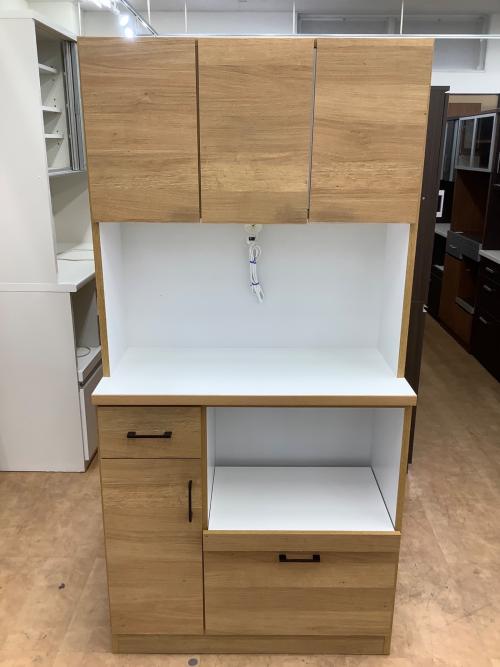 レンジボード ナチュラル ソフトクローズ 3枚扉