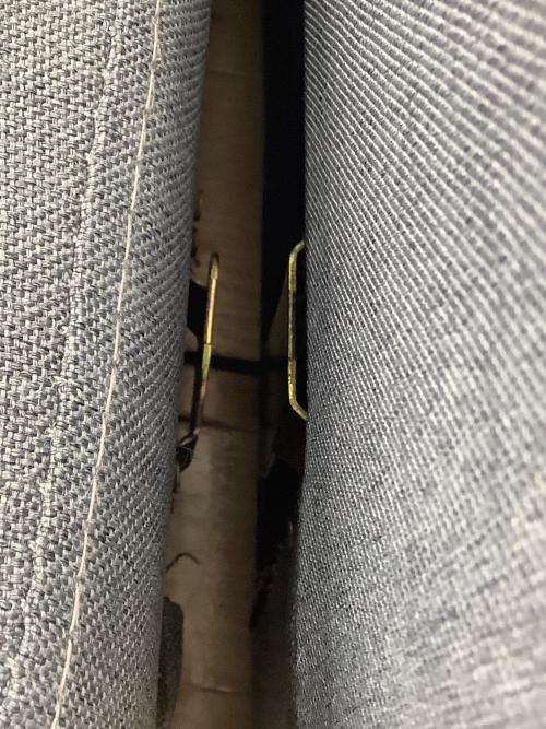 2人掛けソファー グレー ファブリック