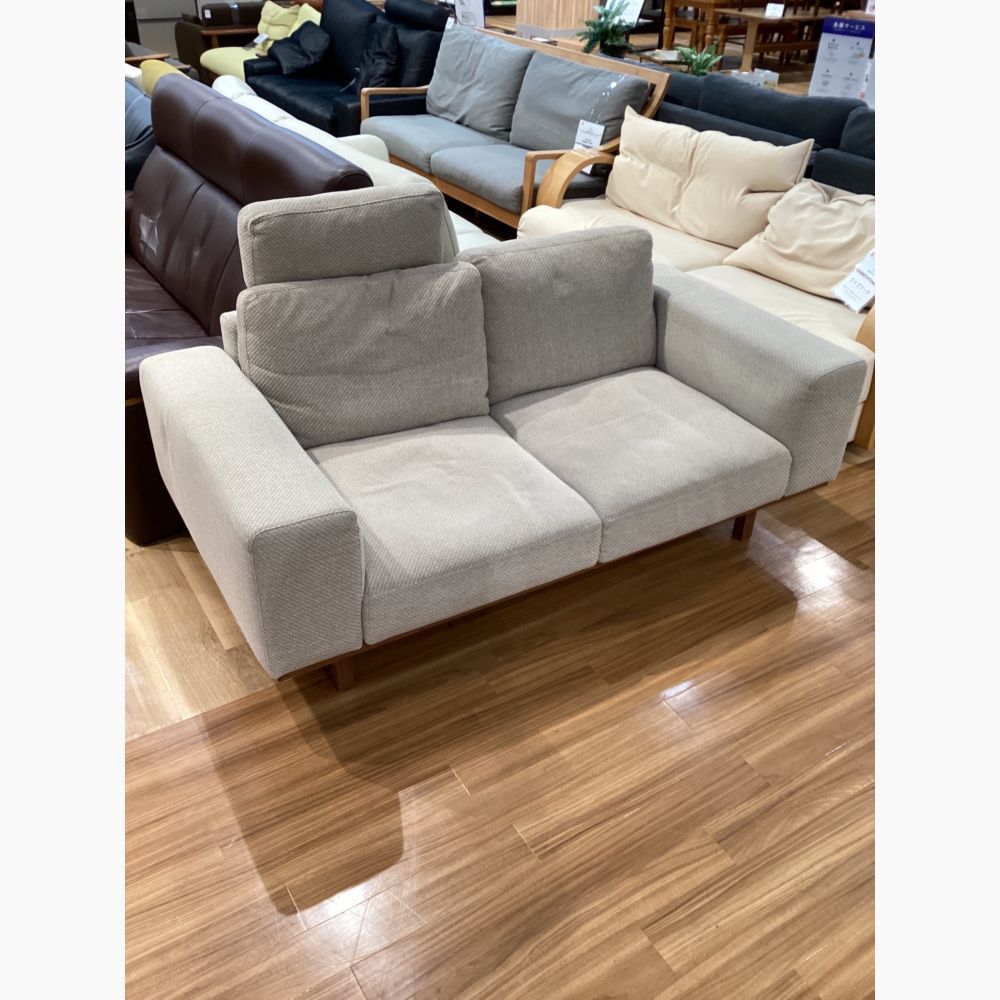 karimoku (カリモク) 2人掛けソファー グレー ヘッドレスト付 UU22