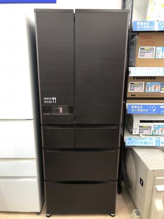 6ドア冷蔵庫 前面にシール有 MR-JX61Y-RW1 2015年製 605L 164L クリーニング済