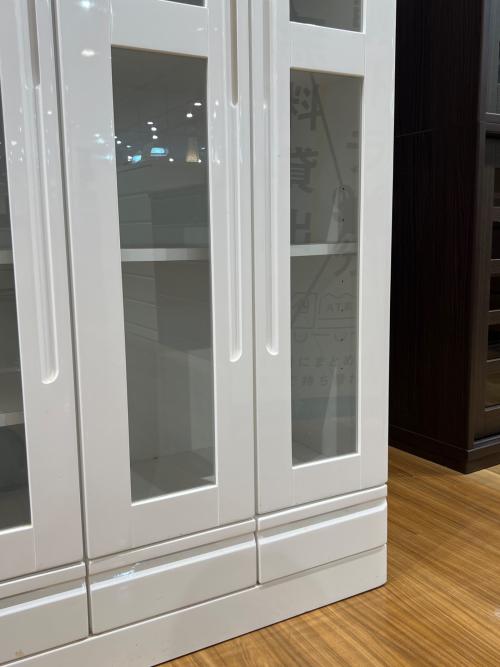 本棚 ホワイト ハイタイプ 3枚扉