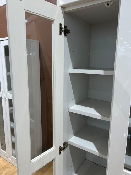 本棚 ホワイト ハイタイプ 3枚扉