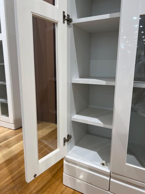 本棚 ホワイト ハイタイプ 3枚扉