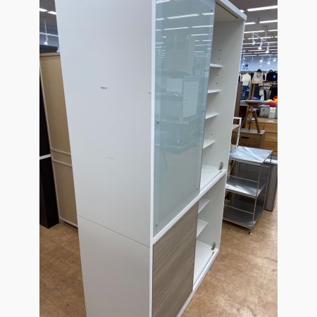 【KKKr.ʕ⁎̯͡⁎ʔ༄】中古⚠️ホワイト食器棚 中古 食器棚 ホワイト - ecola