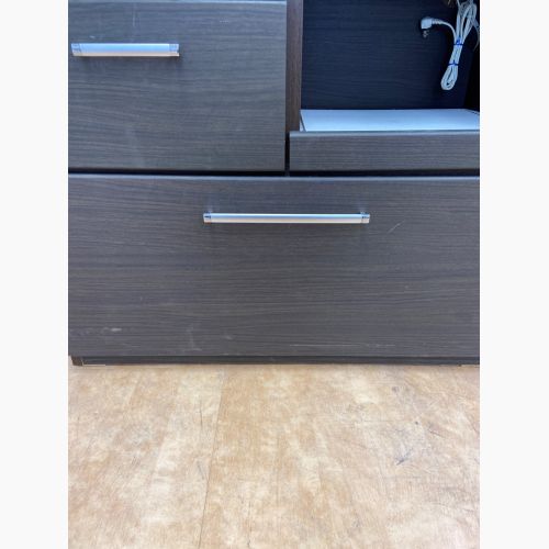 ニトリ 3枚扉 レンジボード ブラウン×ホワイト シミ・ヨゴレ有