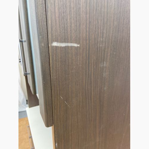 ニトリ 3枚扉 レンジボード ブラウン×ホワイト シミ・ヨゴレ有