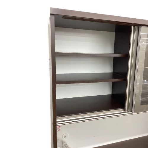 松田家具 (マツダカグ) レンジボード ダークブラウン ソフトクローズ モイス加工 スライド扉