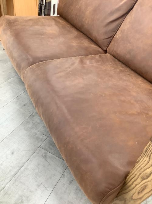 関家具 (セキカグ) 2人掛けソファー ナチュラル×ブラウン