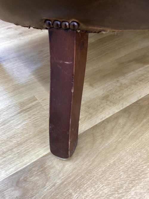 ラウンジソファー ブラウン チェスターフィールド  総革