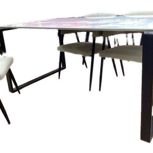 ニトリ ダイニング5点セット ホワイト セラミック天板