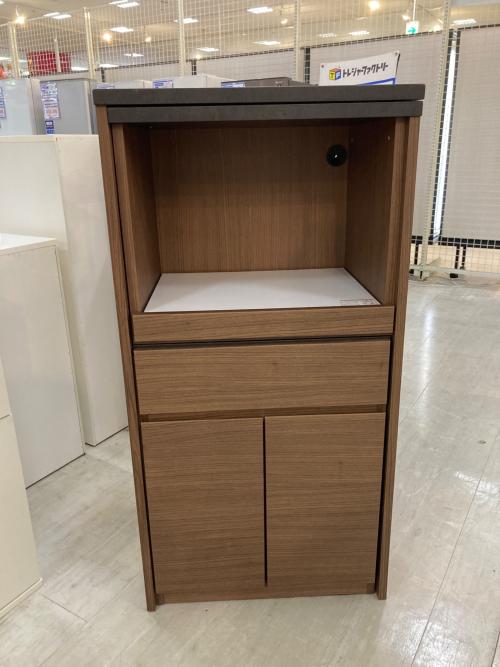 三幸ジャパン (サンコウジャパン) キッチンカウンター ブラウン×ブラック スライド式