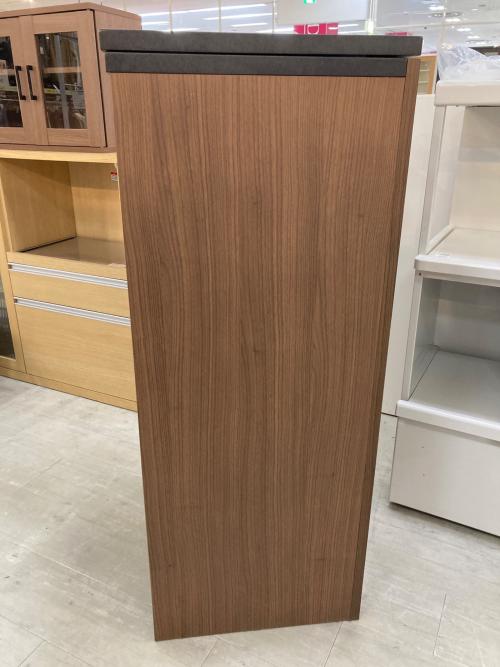 三幸ジャパン (サンコウジャパン) キッチンカウンター ブラウン×ブラック スライド式