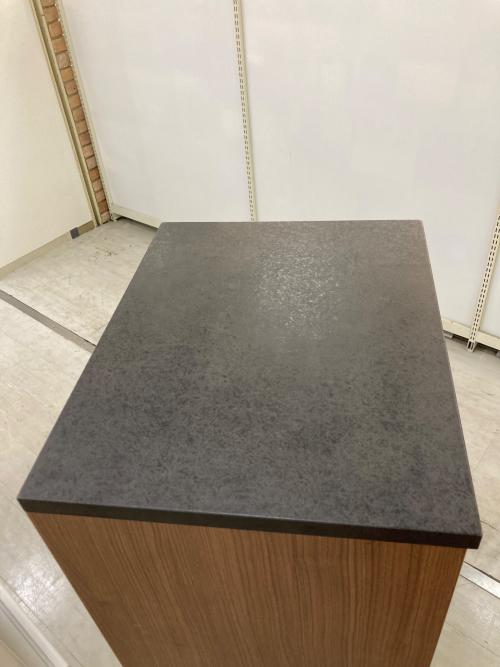 三幸ジャパン (サンコウジャパン) キッチンカウンター ブラウン×ブラック スライド式