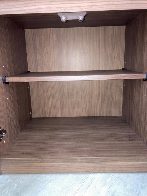 三幸ジャパン (サンコウジャパン) キッチンカウンター ブラウン×ブラック スライド式