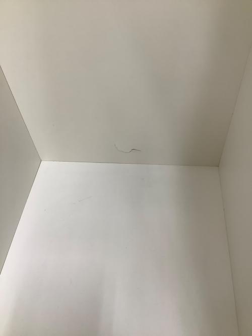 マルミツ ワードローブ ブラウン×ホワイト バックボートド割れ有