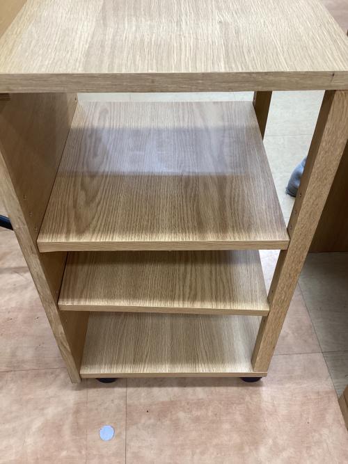 無印良品 (ムジルシリョウヒン) レンジボード ナチュラル ワゴン付 オーク材 幅120㎝