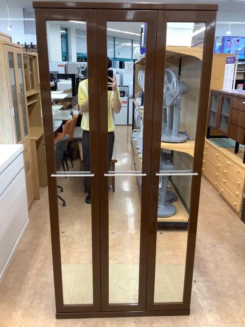 シューズボックス ブラウン 3枚扉