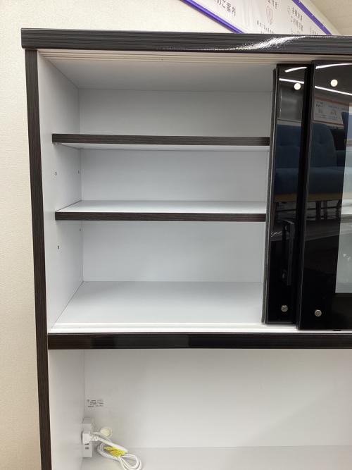 関家具 (セキカグ) レンジボード ブラック ミルコⅡ 幅105㎝