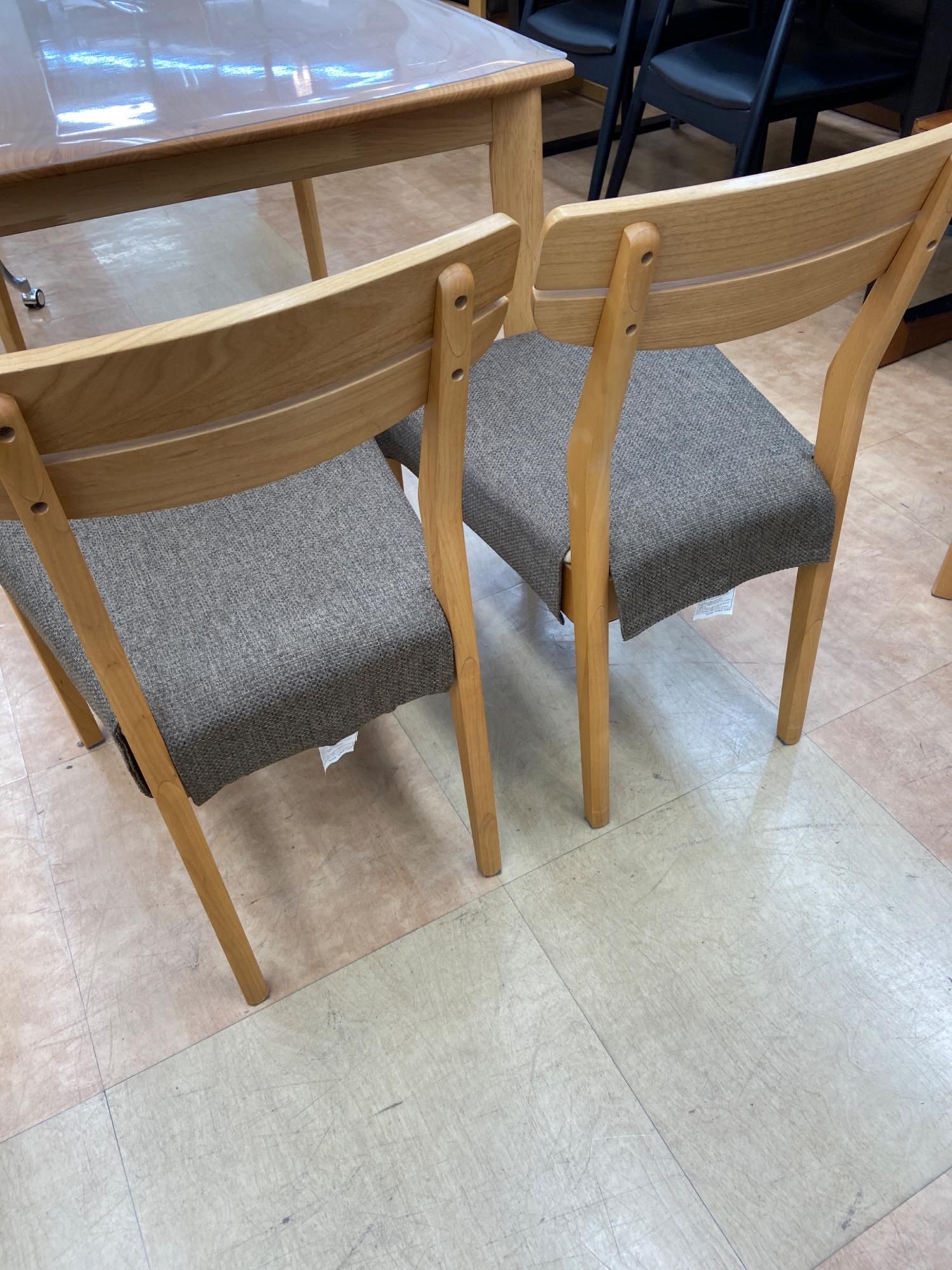 ニトリ ダイニング5点セット ナチュラル×ブラウン アルナス