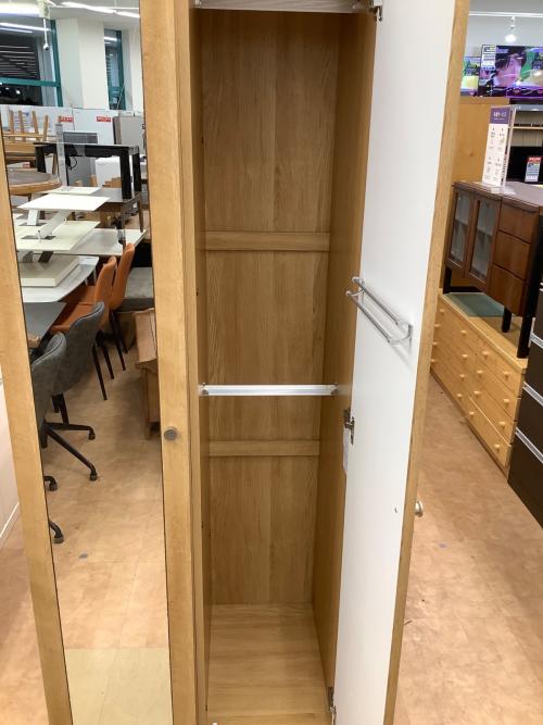 ニトリ ワードローブ ナチュラル ミラー付き