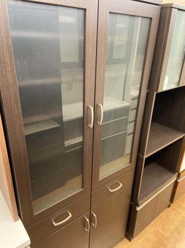 中古美品 レンジボード イージーライフ ホワイト/ブラウン